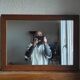 Old mercury mirror 74x43 cm