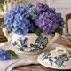 Lion Soup Tureen – Blue-grey Hollyhocks 1890-1920