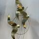 Vintage curtis jere modern brass wall sculpture