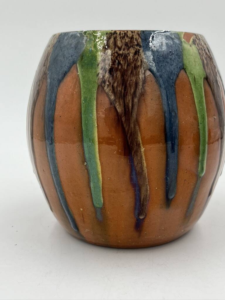 Set of 4 Flemish art nouveau stoneware