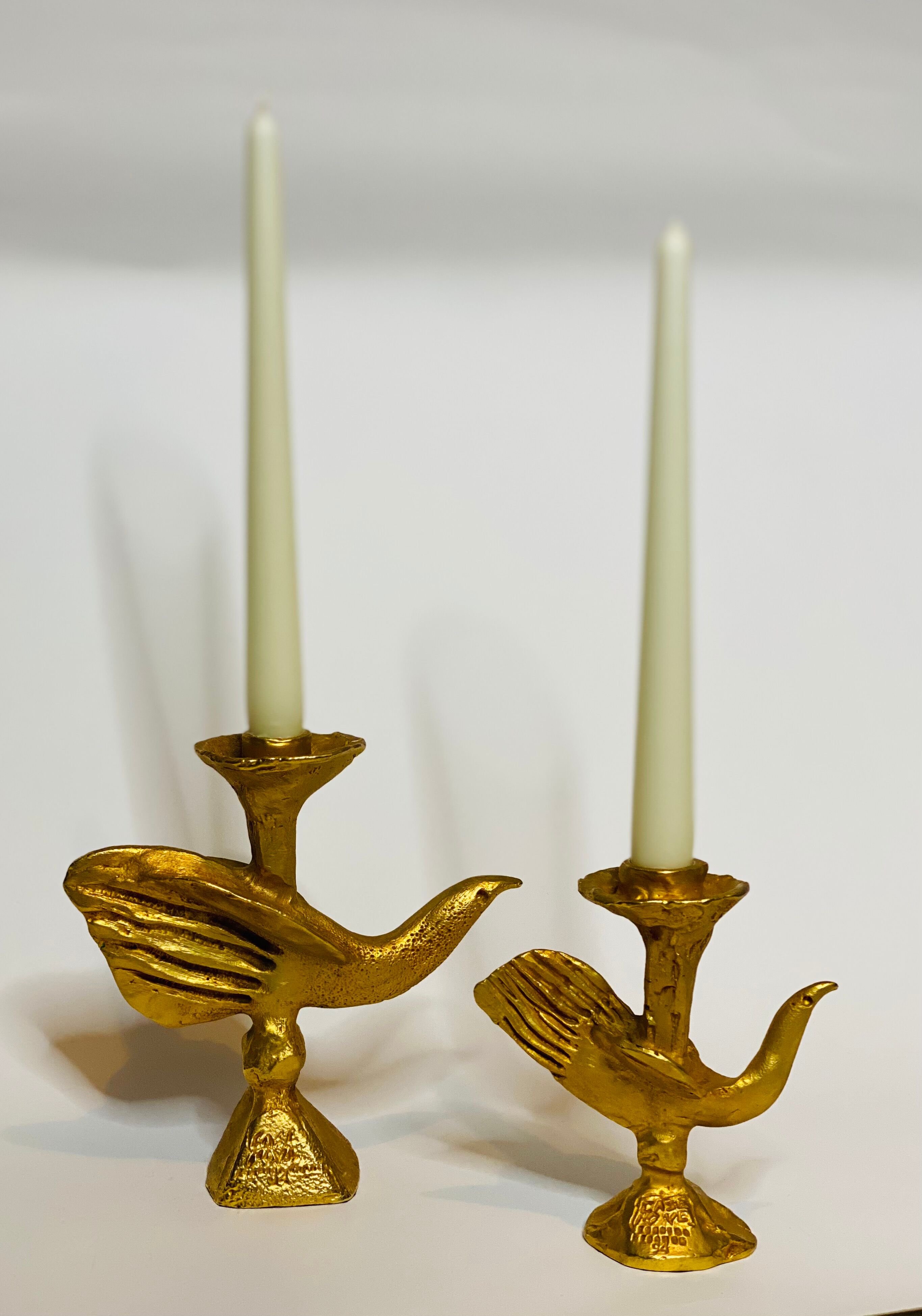 Set of candle holders representing birdsby Pierre Casenove