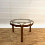 Teak and glass coffee table
