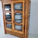 Vitrine française ancienne peinte