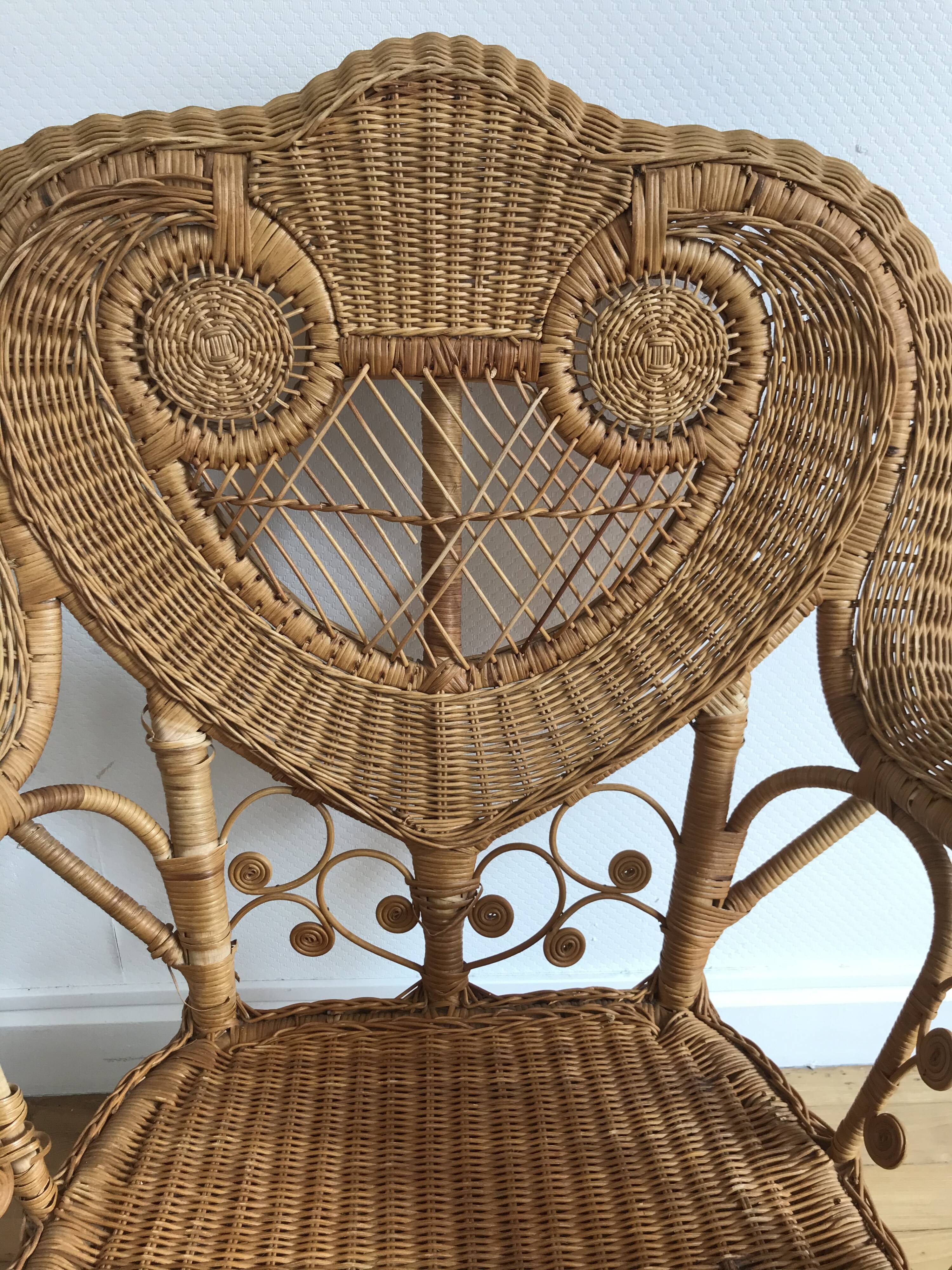 Peacock rattan chair