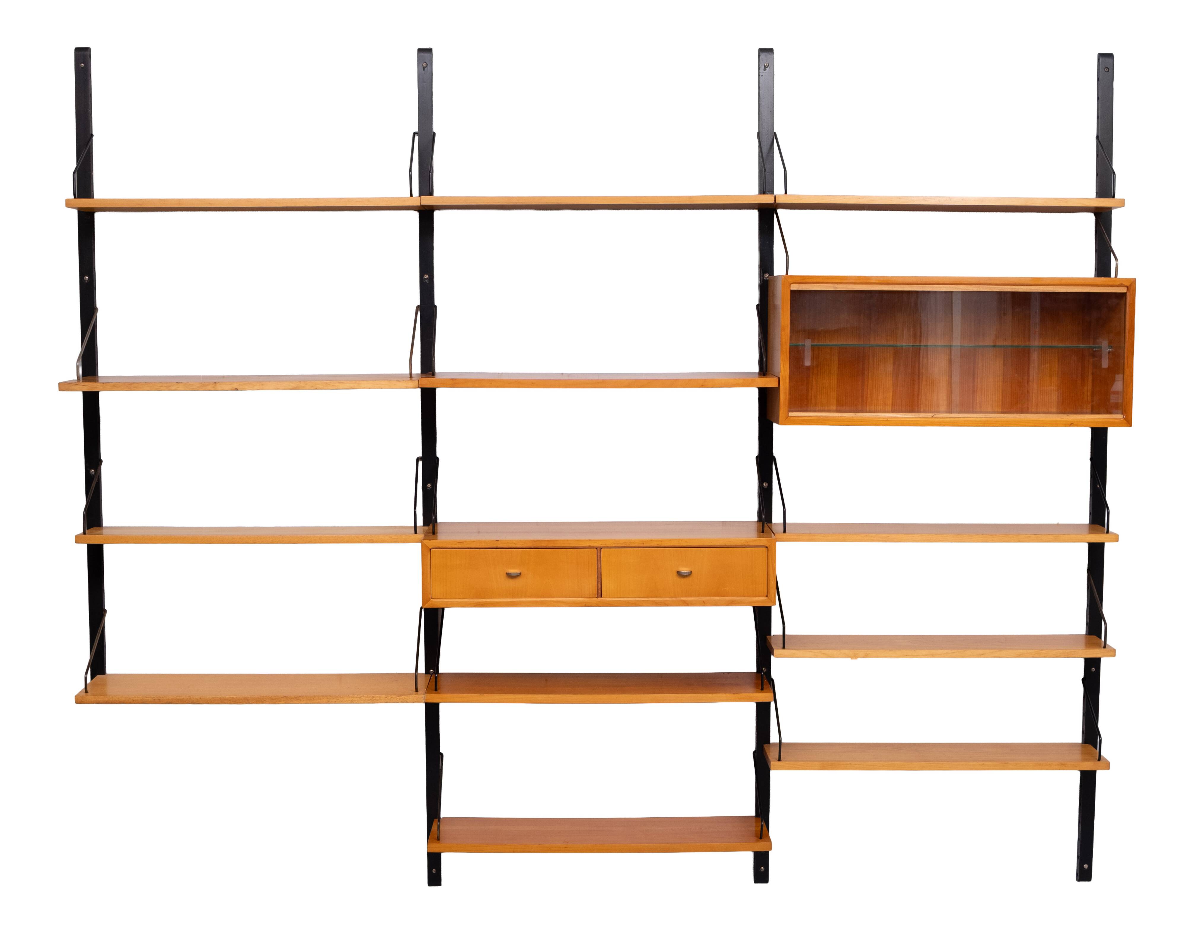 Poul Cadovius hanging Royal Wall System 1950s Denmark