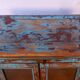 Old Burmese teak pantry original blue patina