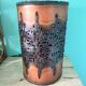 Large vintage ceramic floor lamp accolay & brutalist copper - 10