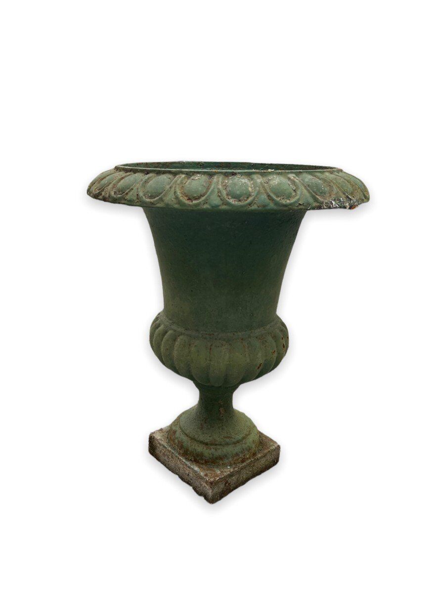 Vase Medici Late XIXth enamel Green
