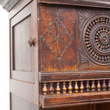 Vintage neo-breton sideboard in solid oak, 1880