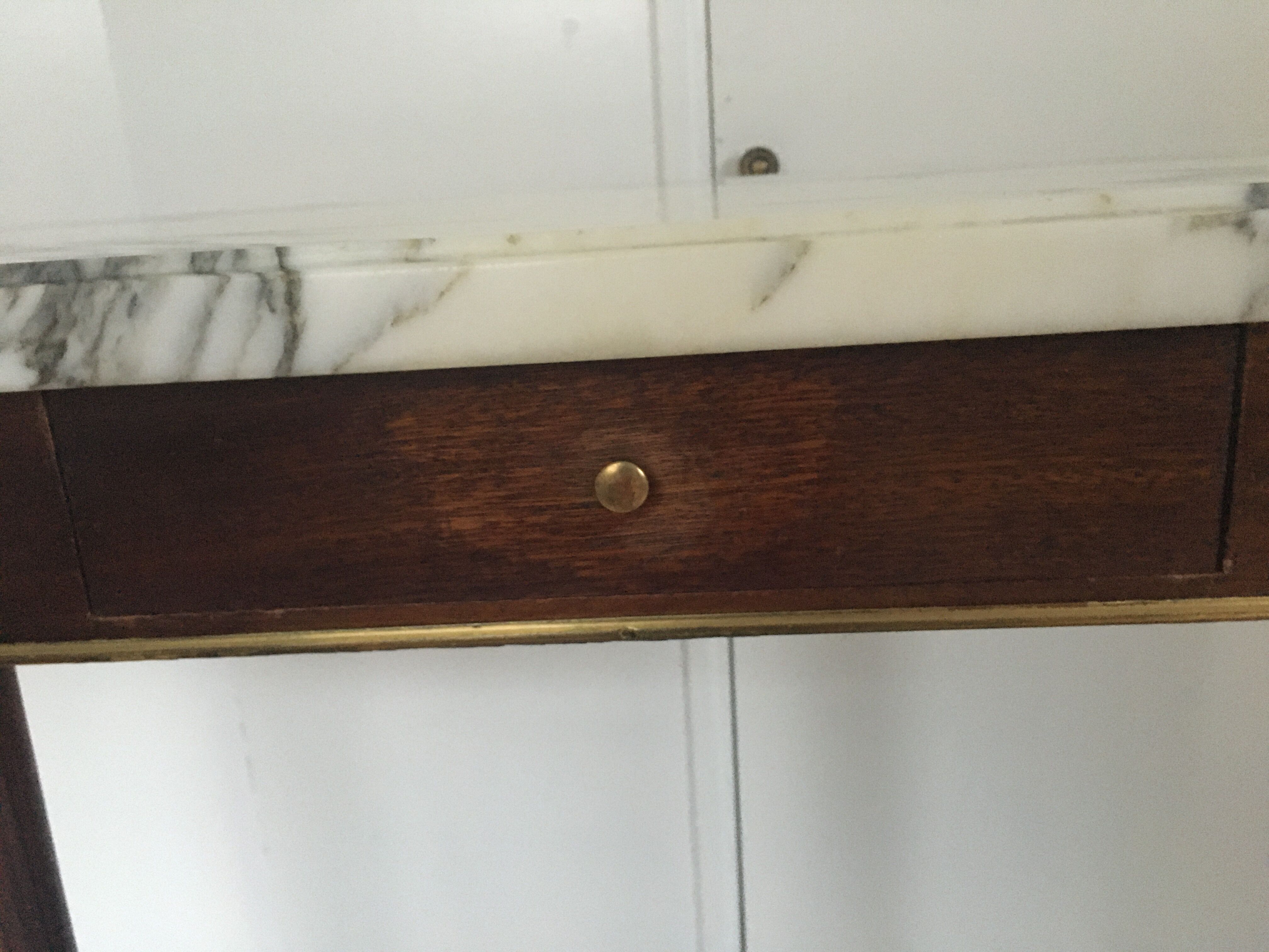 Console tray white marble