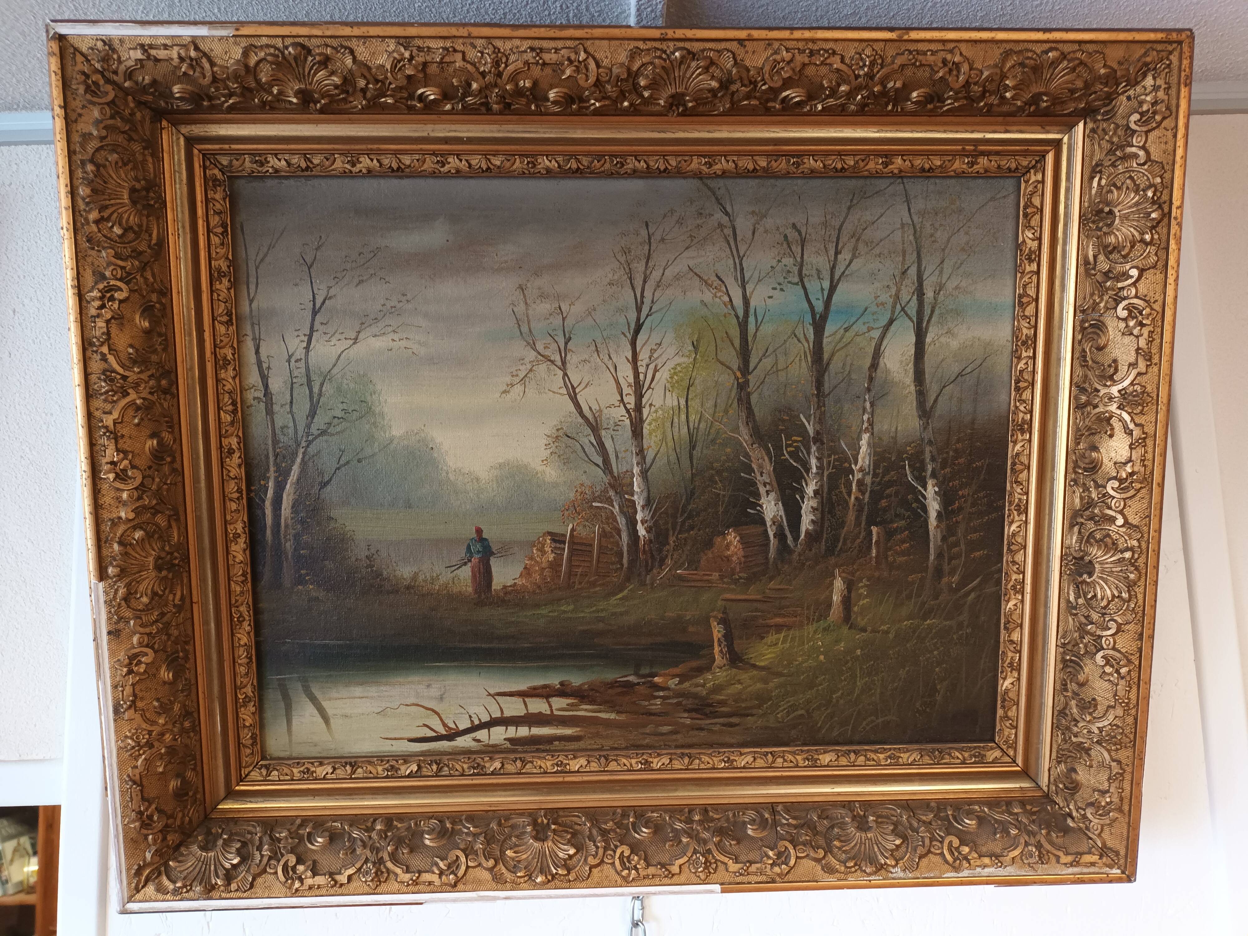 Tableau sous bois XIX ème