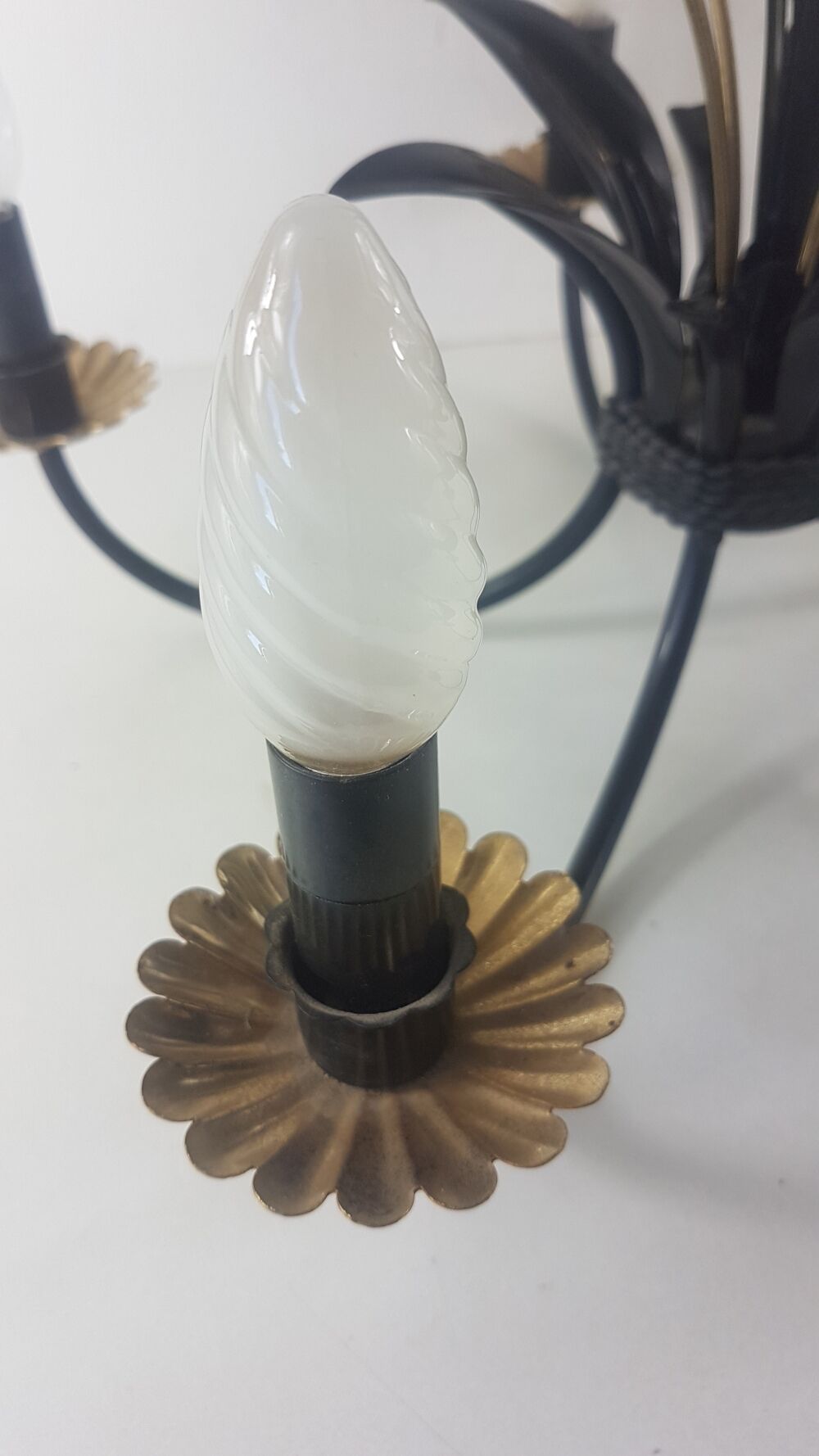 70s metal chandelier