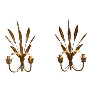 Paire d'appliques en - gerbe