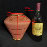 Art deco vase in opaque pink glass - model 'ady' de de rupel (boom glass)