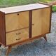 Enfilade of the 50s in oak and mahogany feet compass