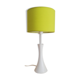 White steel and lime green shade table lamp
