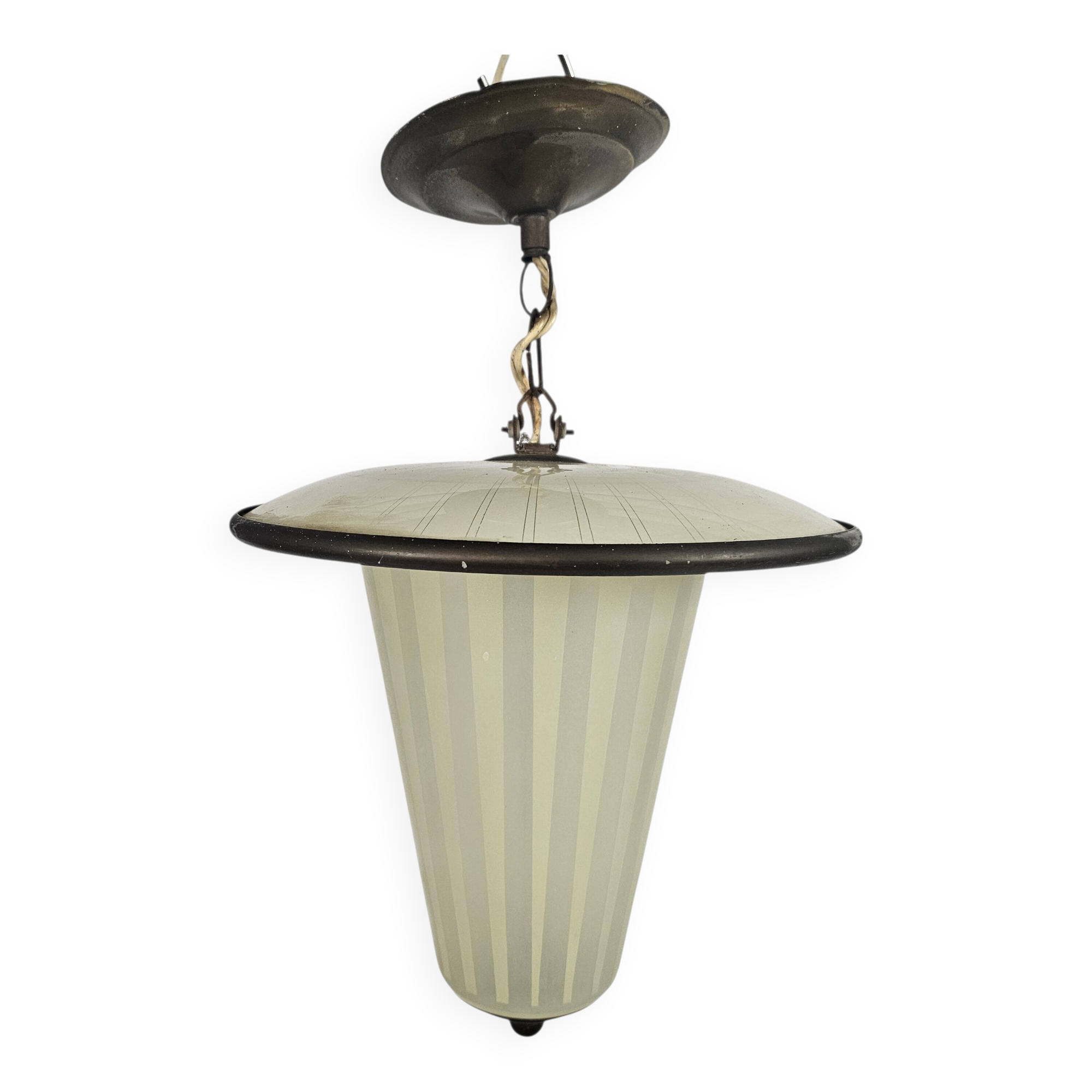 pendant lamp - brass - copper - lantern lamp - 1950s
