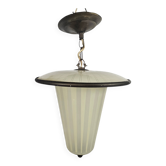 lampe suspendue - laiton - cuivre - lampe lanterne - années 1950