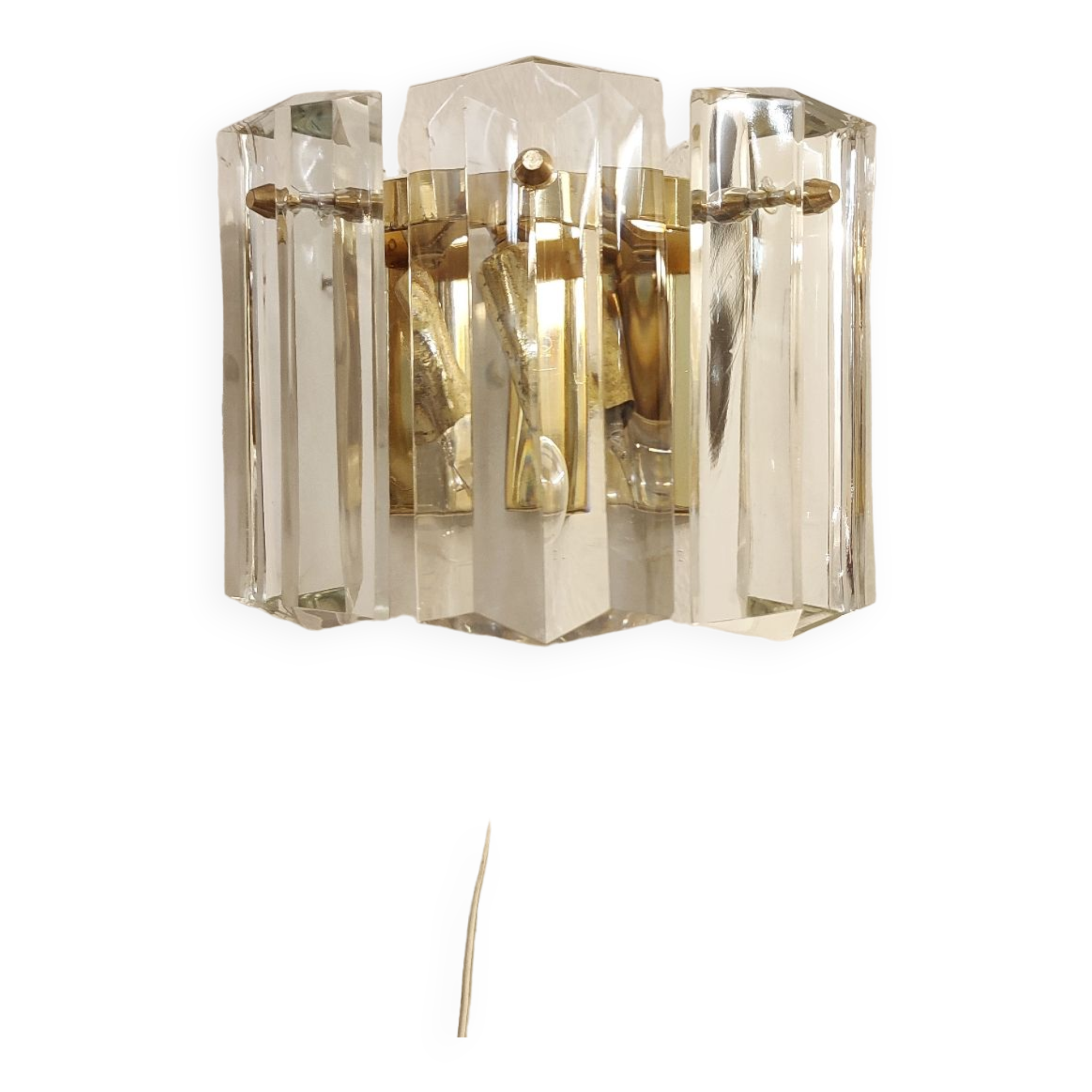 "Kinkeldey" crystal wall light. Germany, 1970s.