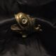 Empty pocket fish in gilded bronze