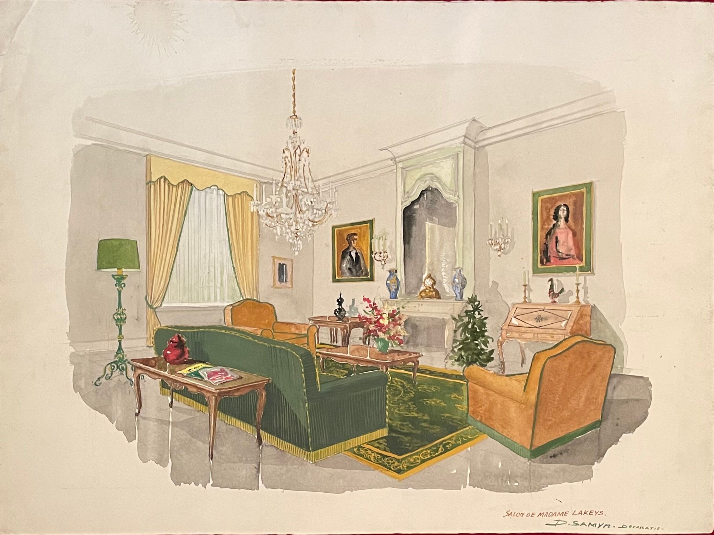 Painting decorative art interior architecture 30-50s