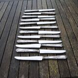 12 old Orbrille stainless steel table knives