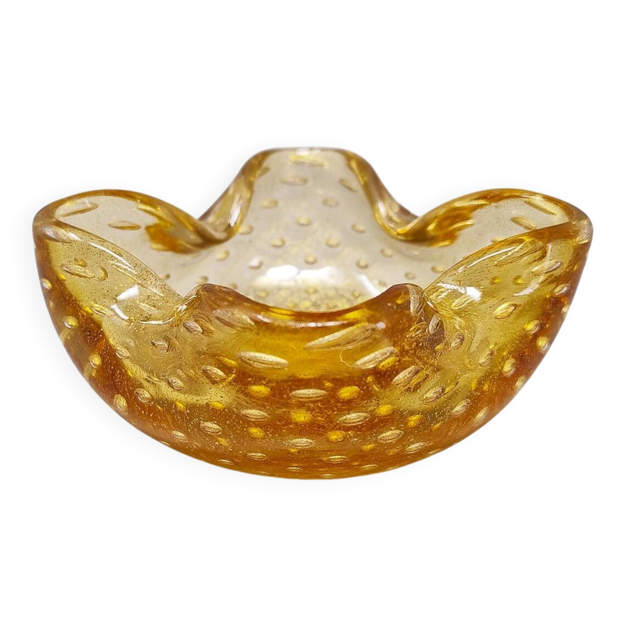 1960s Gorgeous Ashtray or Catchall by Flavio Poli for Seguso. Made in Italy