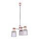Mid-Century Chandelier in Chromed Steel and Glass from Drukov, Czech, 1970s