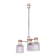 Mid-Century Chandelier in Chromed Steel and Glass from Drukov, Czech, 1970s