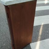 Meuble d'angle ancien style louis xvi plateau marbre
