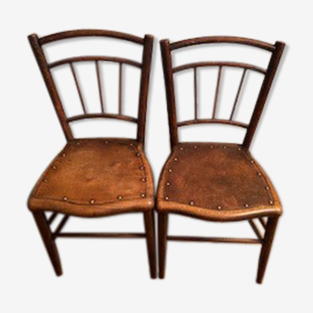 Lot de 2 chaises en bois