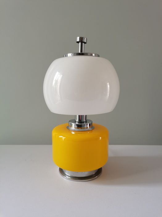 Italian glass table lamp, 70s