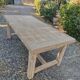 Solid oak farmhouse table with extension