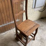 Old library step stool chair