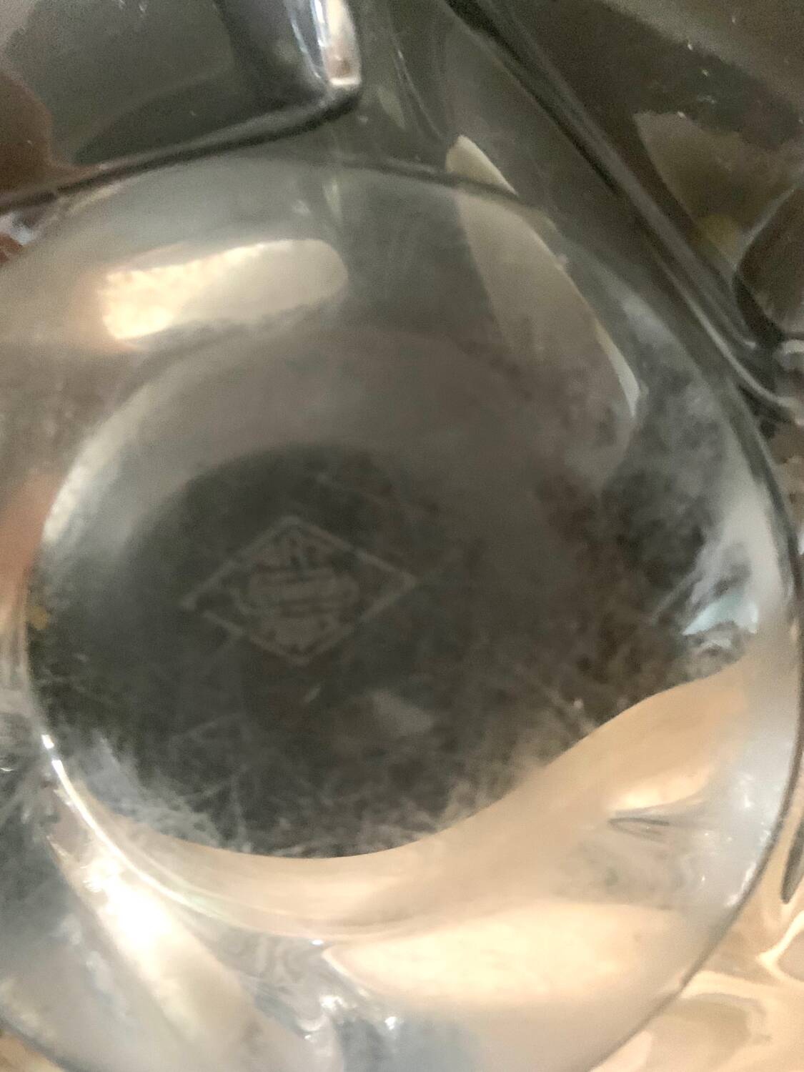 Large Vannes crystal dish