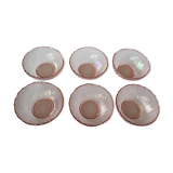 Set of 6 pink glass cups