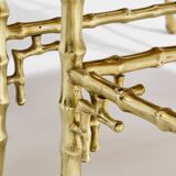Bamboo bronze lacquered Chinese side tables Maison Baguès 1940