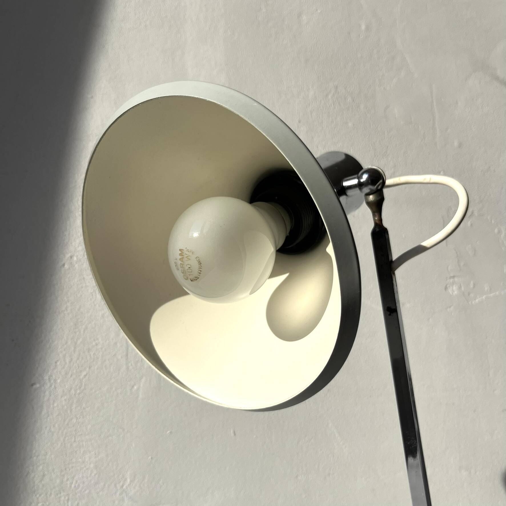 Vintage metal and chrome desk lamp, Italy, 1960s