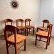 Lot de 6 chaises en pin massif design scandinave Reiner Daumiller vintage années 70