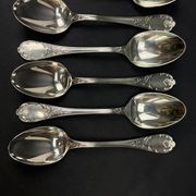 Set of 6 Christofle Marly model spoons – silver-plated – 13.5 cm