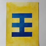 Minimalist geometric painting