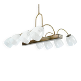Mid-Century Venini Reticello Glass Chandelier, 8 Arms, Murano, Italy 1940s