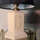 pretty cracked ceramic lamp 1920 to 30 with original inter backelite electricity its function