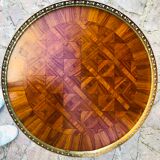 Quadripod bedside table in Louis XV style marquetry