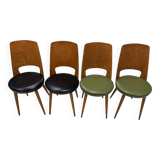 Set of 4 Baumann Mondor Bistro Chairs 1960