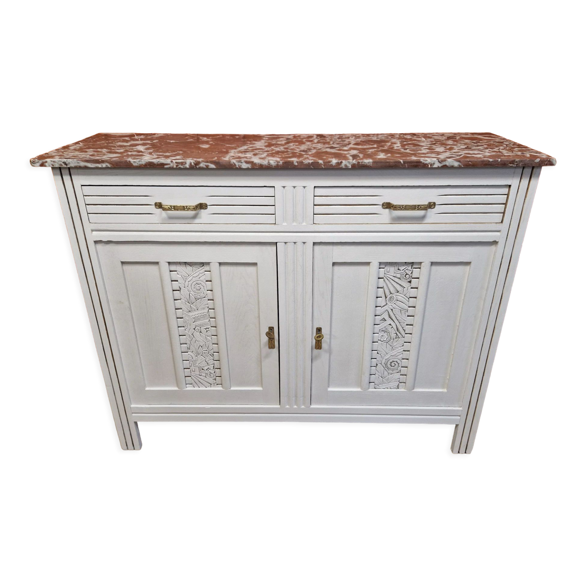 Restyled Art Deco sideboard with marble top