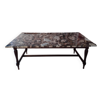 Large silicified wood table from Madagascar