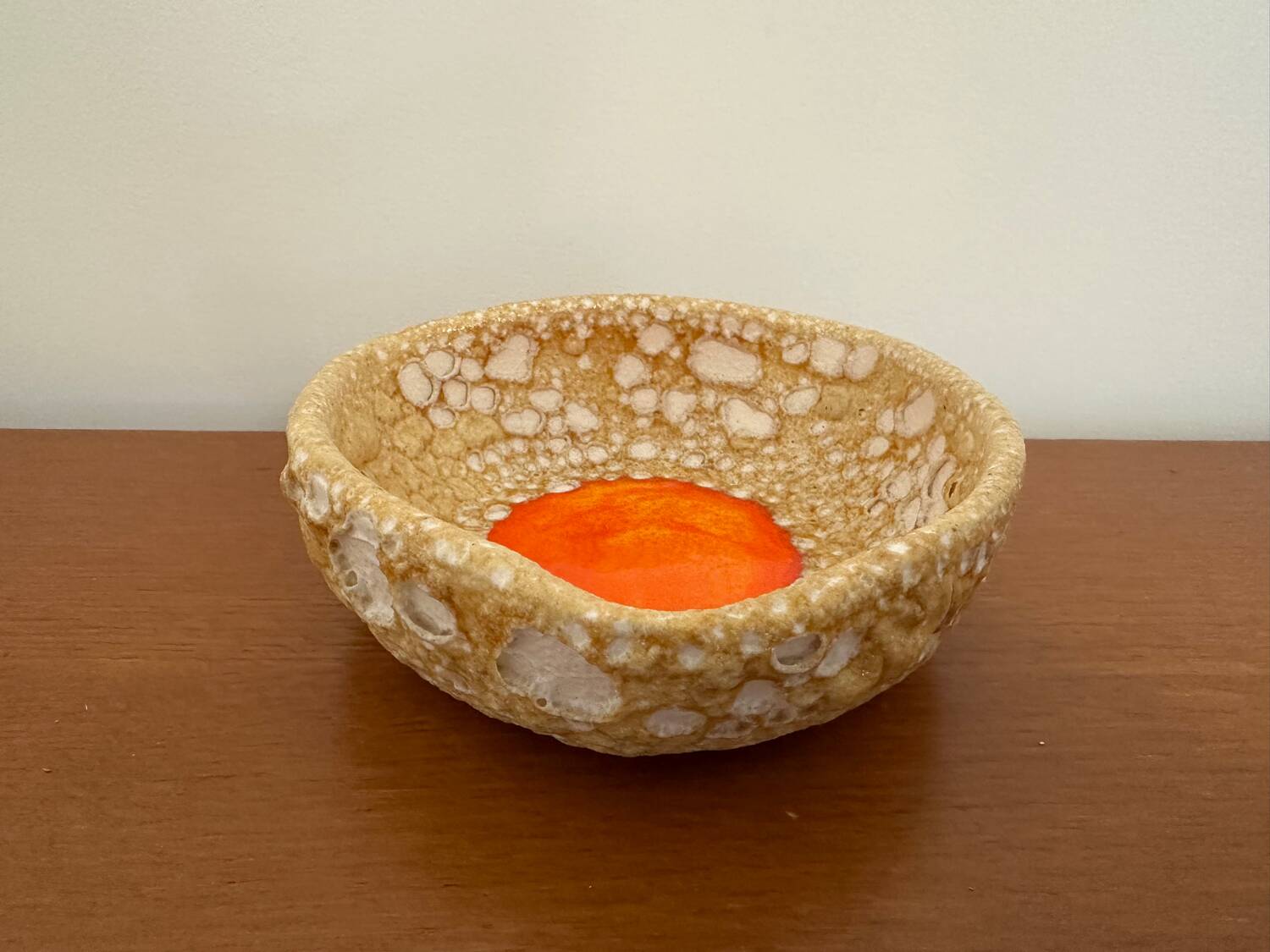 Vallauris ceramic empty pocket bowl vintage Fat Lava