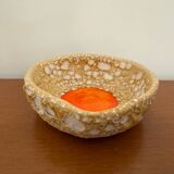 Vallauris ceramic empty pocket bowl vintage Fat Lava