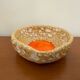 Bowl, vintage Vallauris pocket tray in Fat Lava ceramic.